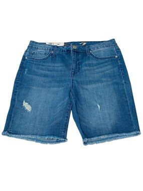 NWT Seven7 (30x8) Sunset Bermuda Fray Stretch Denim Jean Shorts - Size 6